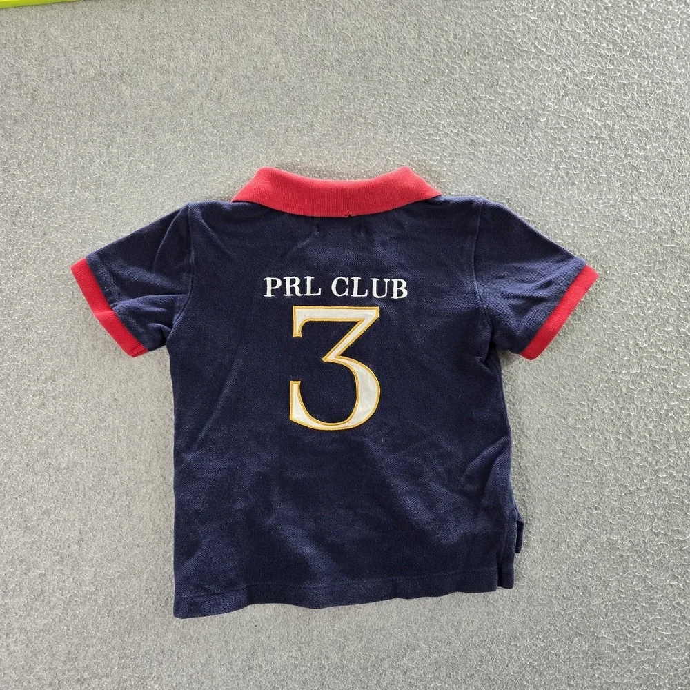 Ralph Lauren Toddler Polo 18M Navy Embroidered Pony Crest PRL Club‎ Short Sleeve